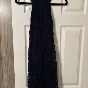 Lulu's Navy Lace Mini Dress